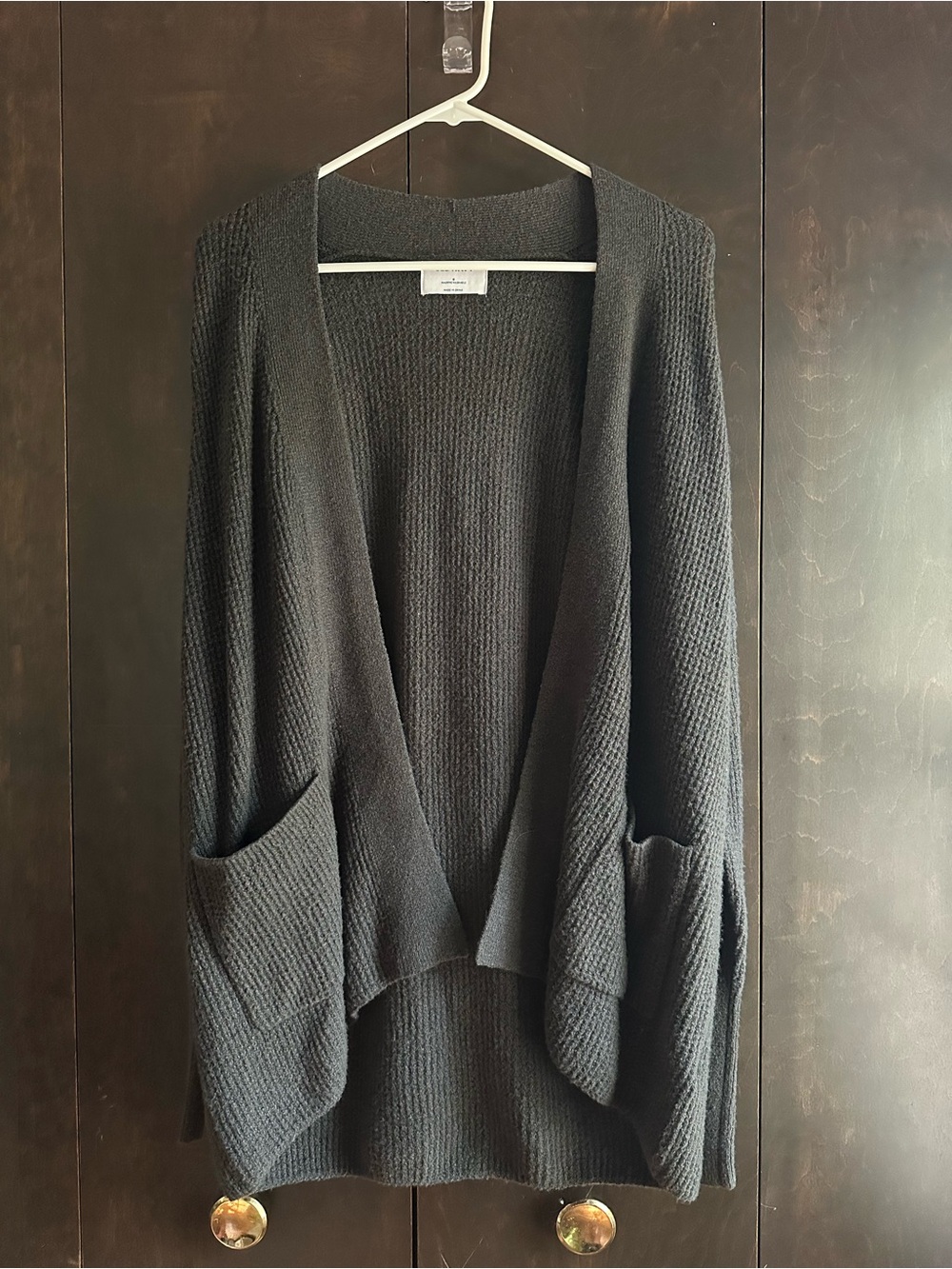 Old Navy Oversized Dark Grey Open-Front Cardigan with Pockets